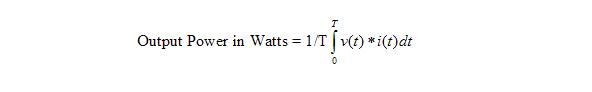 Megasonic Formula Output Power in Watts